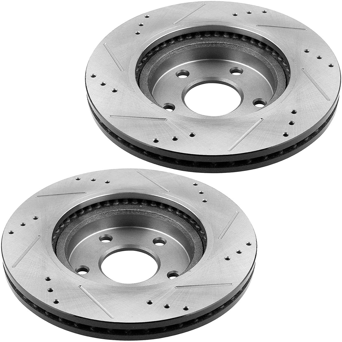 MotorbyMotor Front Brake Rotors 276mm Drilled & Slotted Brake Rotor & Brake Pad kit Fits for Chevrolet Cruze, Chevrolet Cruze Limited, Chevrolet Sonic