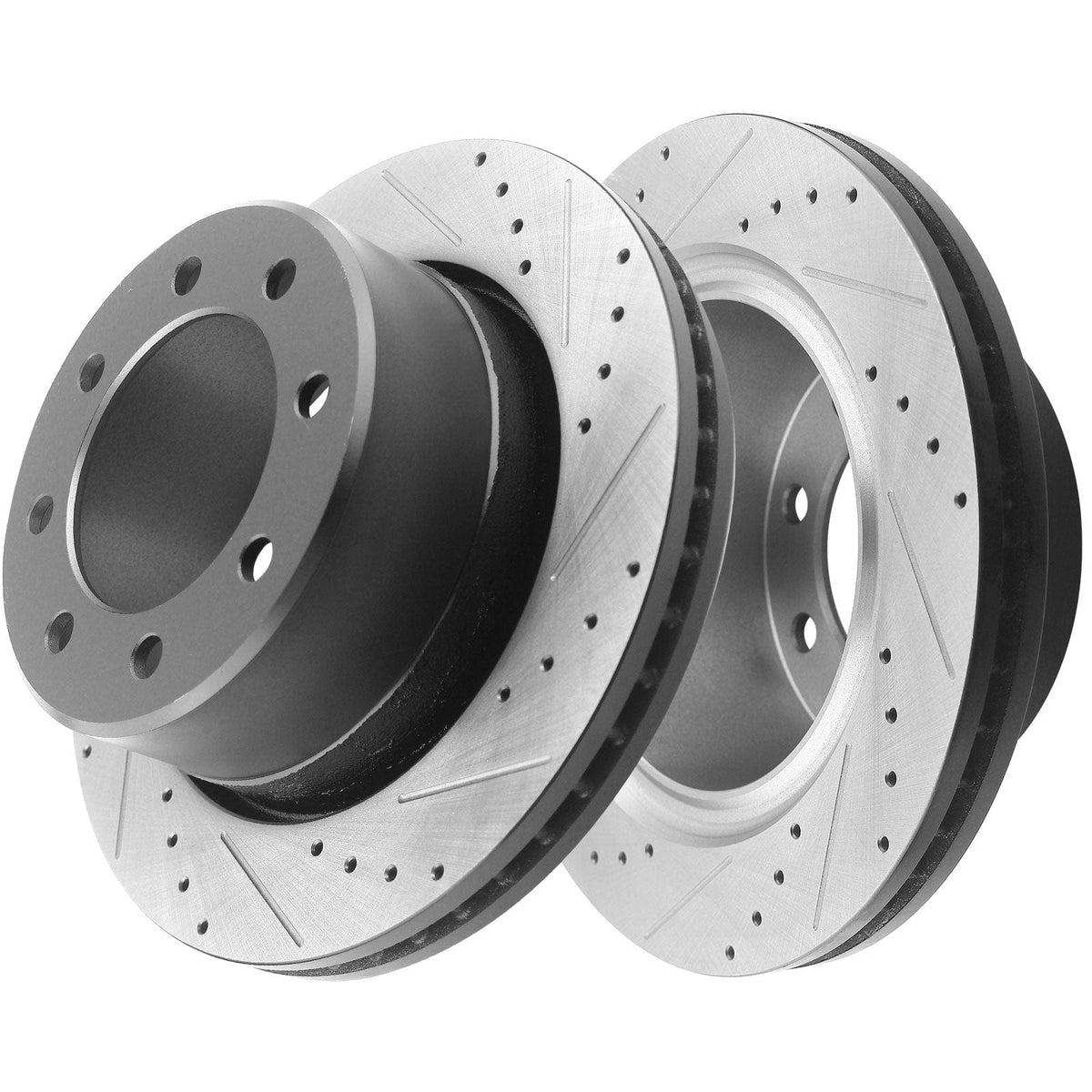 Rear. Brake Rotors Ceramic Pads 2001 2002 - 2007 Sierra Silverado 1500 HD Drill
