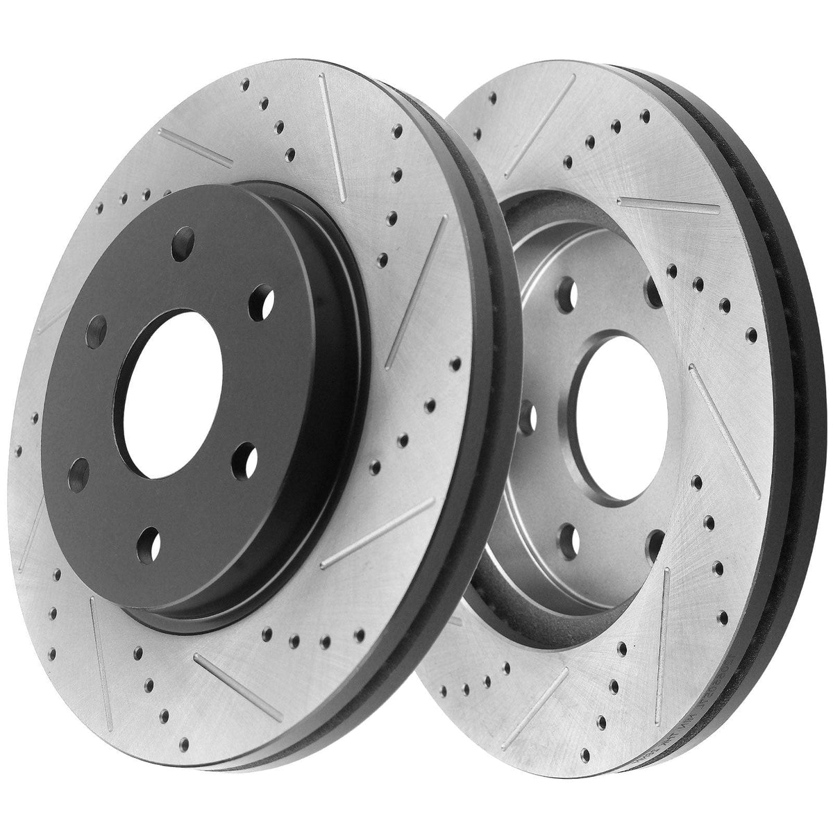 MotorbyMotor Rear Brake Rotors 348.2mm Drilled & Slotted Design Brake Rotor & Brake Pad kit Including CLEANER DOT4 FLUID Fits for Ford F-150 2012-2018 (Manual Parking Brake)