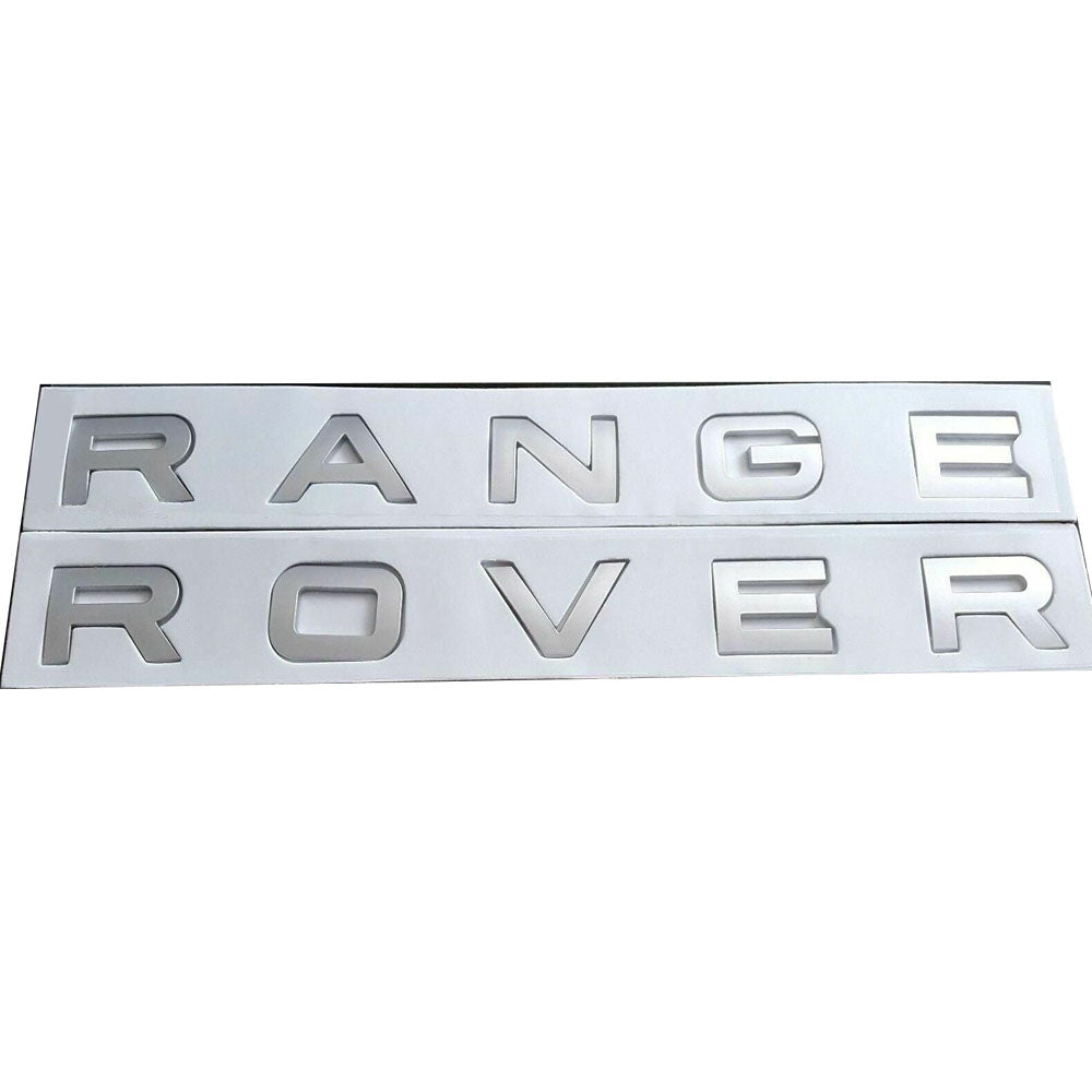 New Matte Chrome Range Rover Letters Hood Trunk Tailgate Emblem Badge Nameplate