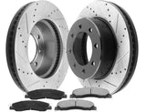 Front Ceramic Disc Brake Pads & Rotors Kit for Ram 1500 2500 3500 Truck