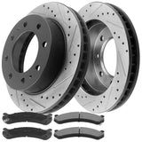 Front Brake Rotors & Ceramic Pads Kit for Chevy Silverado 2500 HD 2001 2002-2010