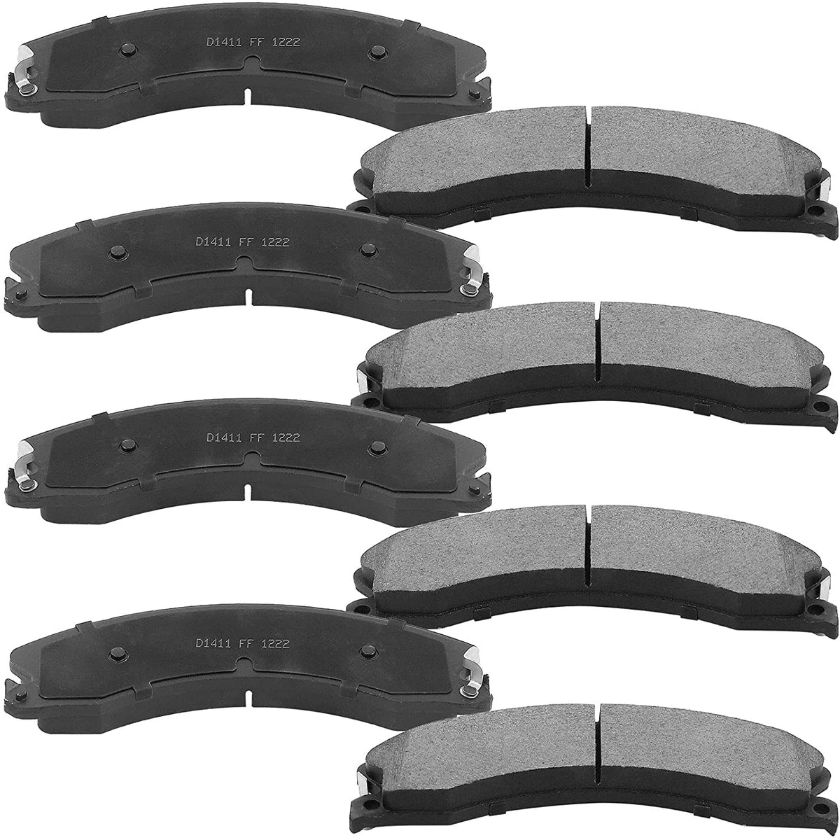 Front Rear Drilled Slotted Disc Brake Rotors + Ceramic Pads + Cleaner Fluid Fits for Chevy Silverado 2500 HD 3500 HD, GMC Sierra 2500 HD 3500 HD
