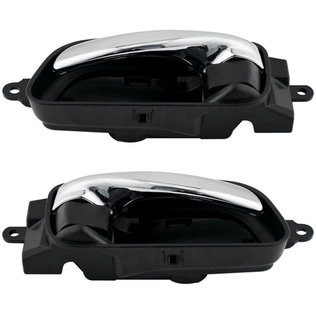 Front or Rear Interior Door Handle Fits for 13-18 Nissan Altima,13-19 Nissan Pathfinder, 15 Nissan Titan, 14 Nissan Armada, 15-19 Nissan Murano Inside Car Door Handle (Chrome with Black Backing)