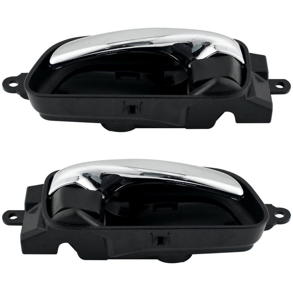 Front or Rear Interior Door Handle Fits for 13-18 Nissan Altima,13-19 Nissan Pathfinder, 15 Nissan Titan, 14 Nissan Armada, 15-19 Nissan Murano Inside Car Door Handle (Chrome with Black Backing)
