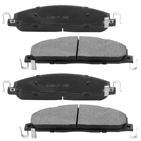 Rear Ceramic Brake Pads w/Hardware Kits Fits Dodge Ram 2500 3500 2009-2010, Ram 1500 2012, Ram 2500 3500 2011-2018-Ceramic Low Dust Brake Pad-4 Pack