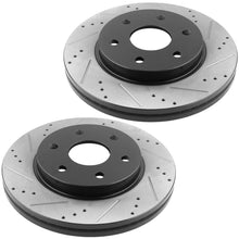 Load image into Gallery viewer, MotorbyMotor Rear Brake Rotors 325mm Drilled &amp; Slotted Design Brake Rotor &amp; Brake Pad kit Including CLEANER DOT4 FLUID Fits for GMC Sierra 1500 Yukon XL, Chevy Silverado 1500 Tahoe Astro Safari