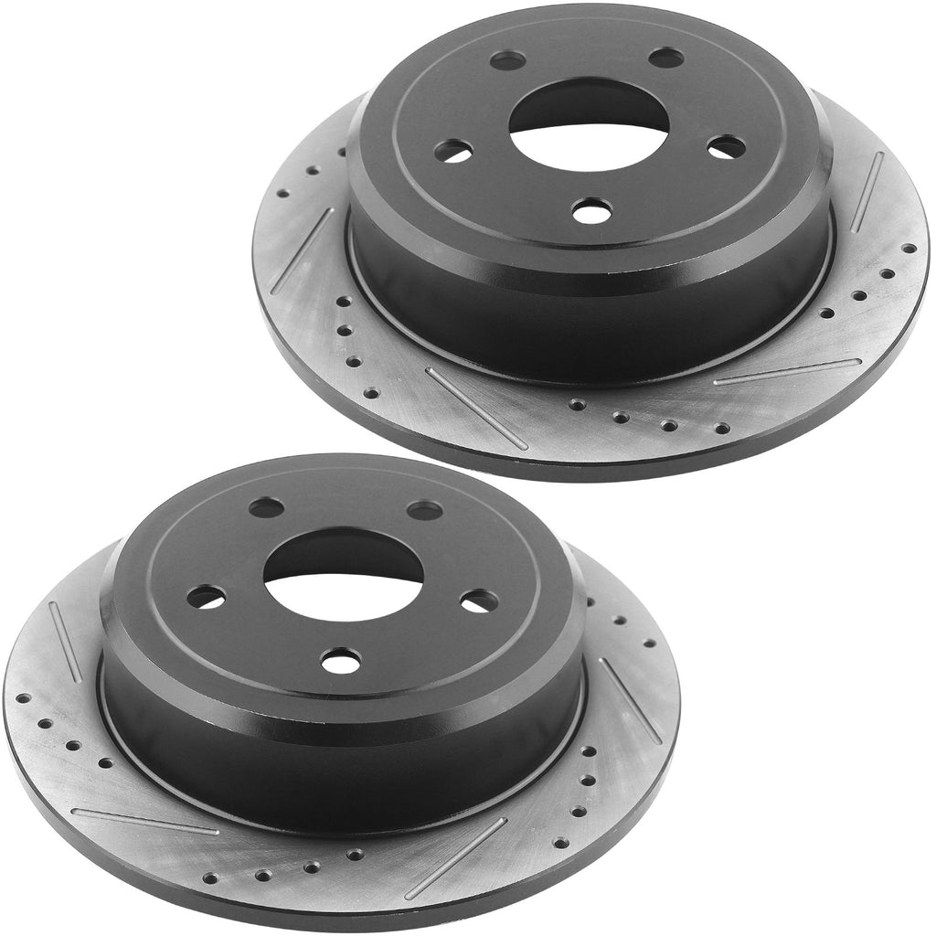 Rear Drilled & Slotted Brake Discs Rotors Fit Ford Explorer Ford Explorer Sport Trac Mercury Mountaineer 5 Lugs
