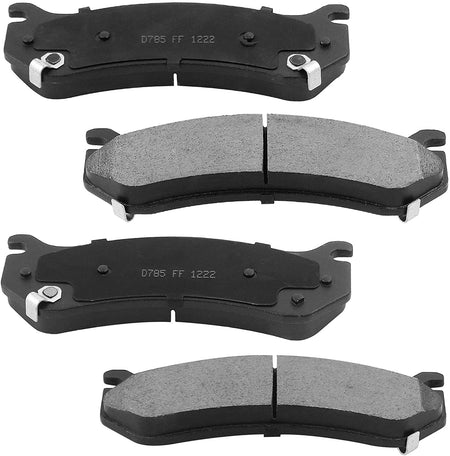 Front Disc Brake Rotors w/Ceramic Pads + Cleaner & Fluid Fit Escalade Chevy GMC Astro Express Avalanche Suburban Silverado 1500 Tahoe Sierra Yukon