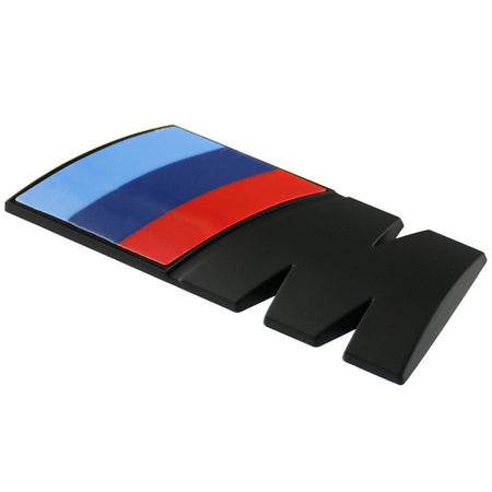 BMW M Sport Emblem 51147898226 - Genuine OEM Matte Black Tri-Color Badge
