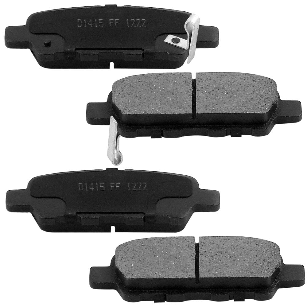 Rear Ceramic Brake Pads w/Hardware Kits Fits fro Infiniti QX60 JX35, Nissan Murano Pathfinder Quest, Suzuki Grand Vitara-Ceramic Low Dust Brake Pad (All Models) -4 Pack