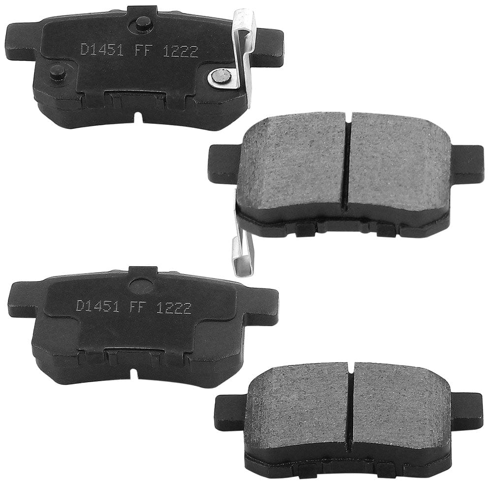 Rear Ceramic Brake Pads w/Hardware Kits Fits for Acura TSX 2009-2014, Honda Accord 2009 - 2017 (All Models) Low Dust Brake Pad-4 Pack