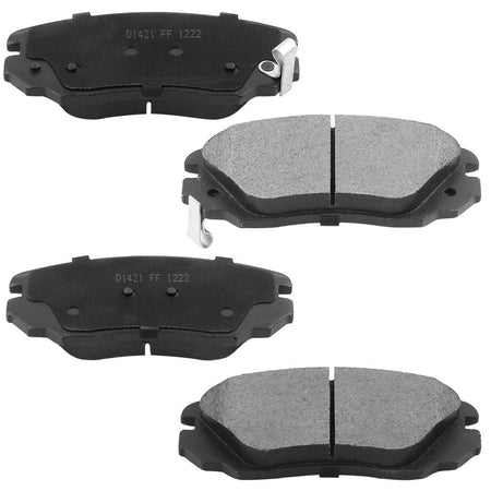 Front Drilled & Slotted Disc Brake Rotors w/Ceramic Pads Fits for Buick Allure Lacrosse Regal, Chevy Equinox Impala Malibu Malibu Limited, GMC Terrain, SAAB 9-5