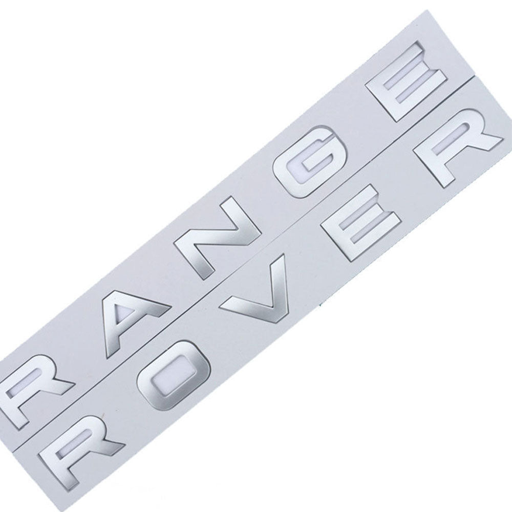 New Matte Chrome Range Rover Letters Hood Trunk Tailgate Emblem Badge Nameplate