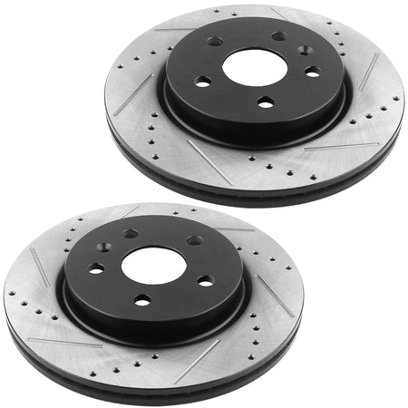 Motorbymotor Rear Brake Rotors 312mm Drilled & Slotted Design Brake Rotor & Brake Pad kit Fits for Cadillac Cts,Chevrolet Camaro