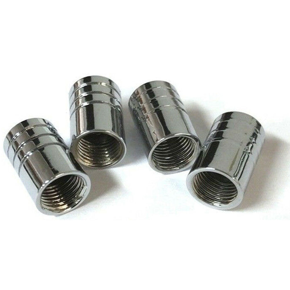 For Toyota Silver Chrome Car Wheel Tire Air Valve Caps Stem Cover with Emblem