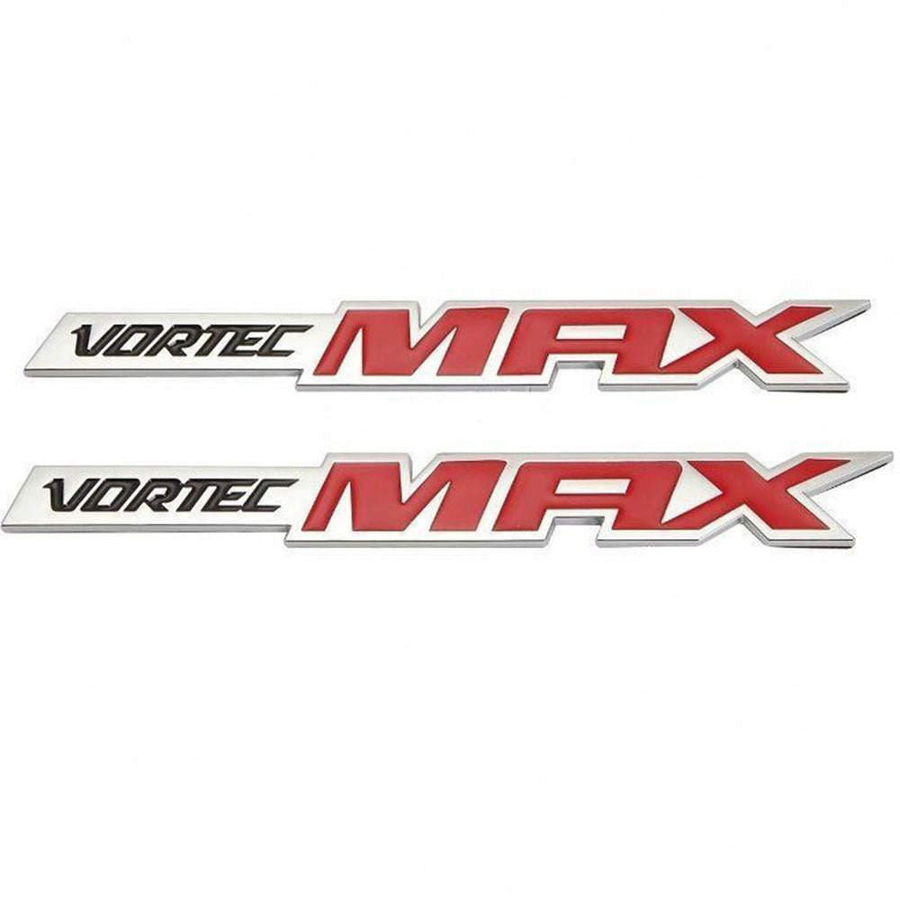 Vortec Max Emblem Badge Chevrolet Silverado Sierra Decal OEM Chrome Red 2pcs