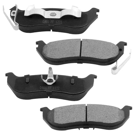 MotorbyMotor Rear Brake Rotors & Brake Pad Kit 285mm Drilled & Slotted Design Including CLEANER DOT4 FLUID Fits for Jeep Liberty, Jeep Wrangler