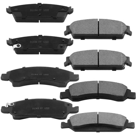 GMC Sierra Front Rear Brake Rotors & Pads & Cleaner Fluid 12066057 D1363
