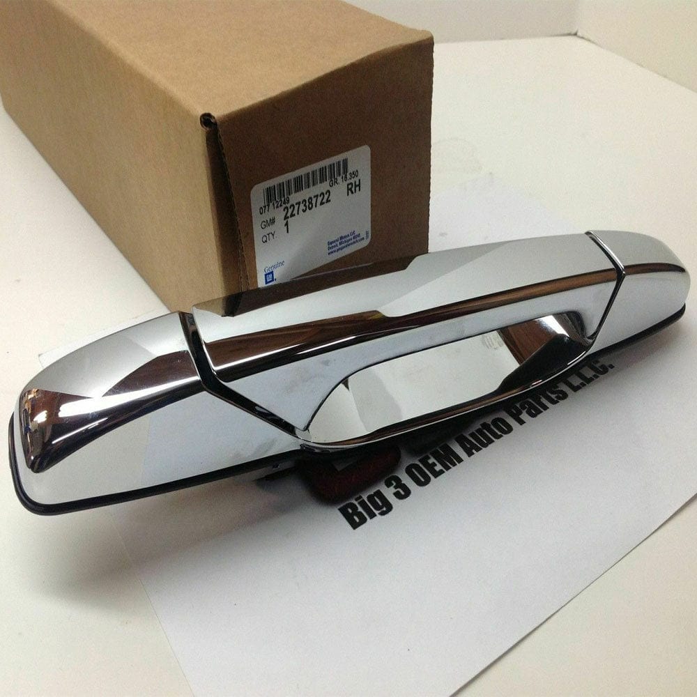 GM Door Handle Exterior Rear LH Chrome For Chevrolet Silverado GMC Cadillac