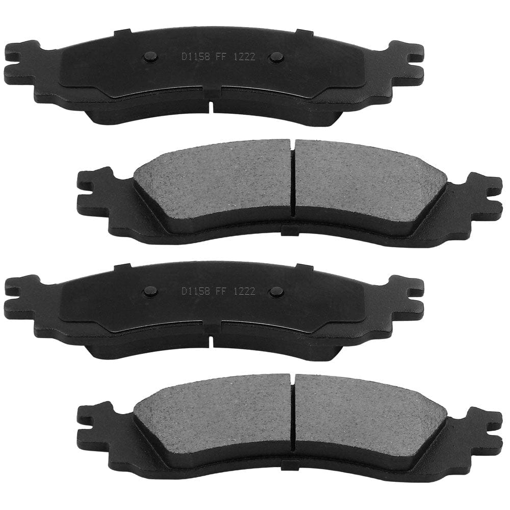 Front Ceramic Brake Pads w/Hardware Kits Fits for Ford Explorer Sport Trac Taurus, Mercury Mountaineer (All Models)-Low Dust Brake Pad-4 Pack
