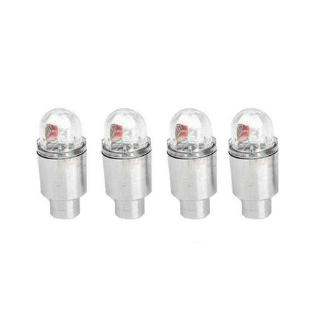 4x Red LED Wheel Tyre Tire Air Valve Stem Cap Lights Lamp For Car Motorcyle Bike WLR-004