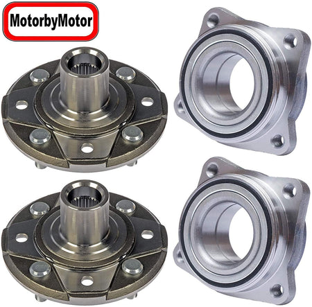 Front Wheel Bearing & Hub Assembly Fits for 1997 Acura CL, 1990-1997 Honda Accord Wheel Hub w/4 Lugs-930-466, 513098-2 Pack