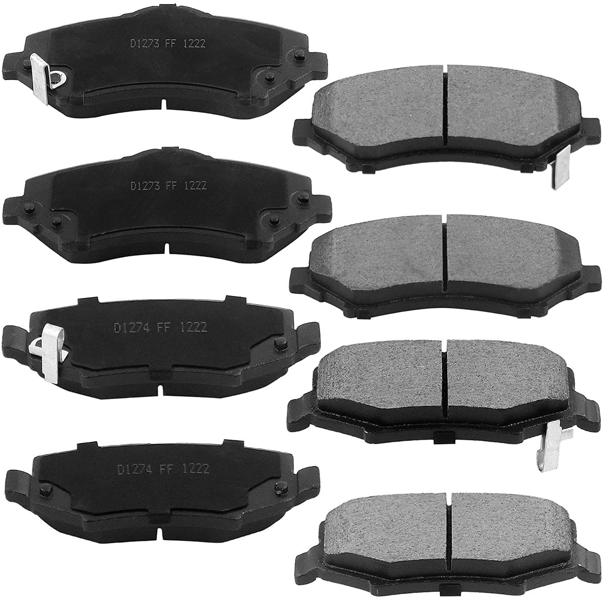 Front & Rear Drilled & Slotted Disc Brake Rotors + Ceramic Pads + Cleaner & Fluid Fits for 2007-2018 Jeep Wrangler, 2018 Jeep Wrangler JK