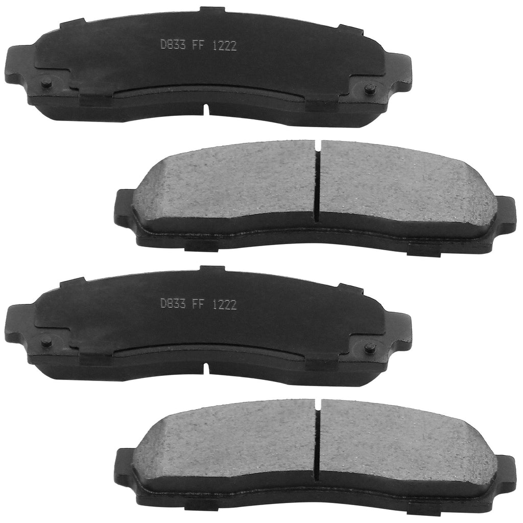 Front Drilled & Slotted Disc Brake Rotors w/Ceramic Pads + Brake Cleaner & Fluid for 2002-2005 Ford Explorer, 2002-2005 Mercury Mountaineer