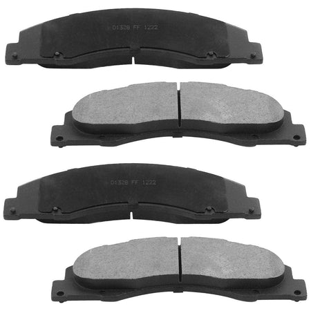 Front Drilled & Slotted Disc Brake Rotors + Ceramic Pads + Cleaner & Fluid Fits for 2008-2014 Ford E-150, 2008-2014 Ford E-250, 2008-2019 Ford E-350