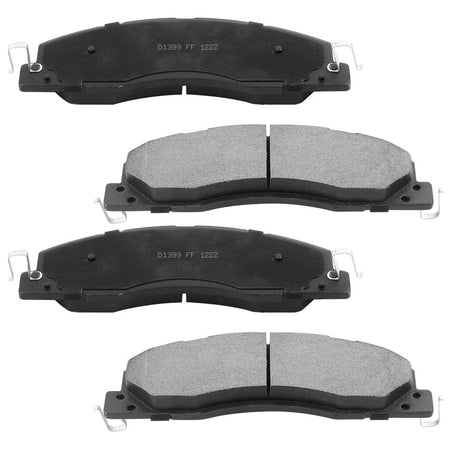 Front Drilled & Slotted Disc Brake Rotors + Ceramic Pads + Cleaner & Fluid Fits for 2009-2010 Dodge Ram 2500 3500 Pickup, 2009 Dodge Ram 4000, 11-19 Ram 2500,11-20 Ram 3500, 14-15 Ram 4000