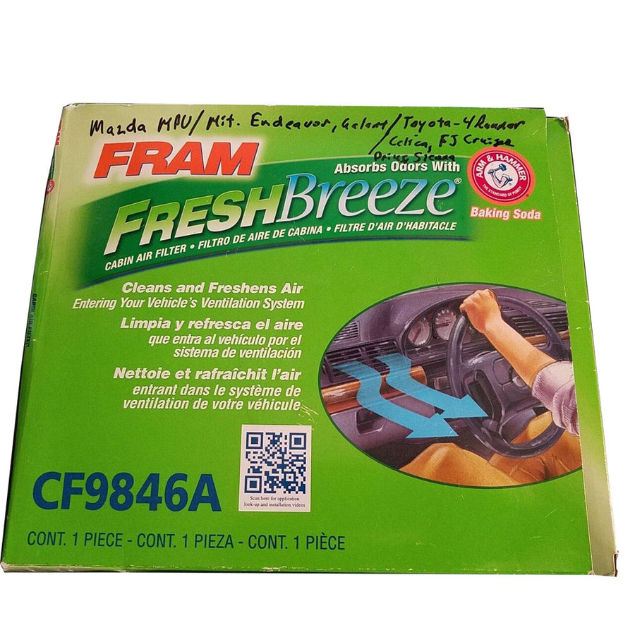 Fram CF9846A Cabin Air Filter-Freshbreeze FOR SUBARU, TOYOTA AND MITSUBISHI