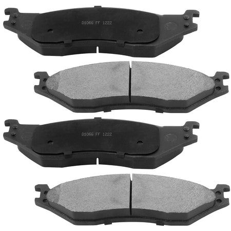 Rear Ceramic Brake Pads w/Hardware Kits Fits for Ford F-450 F-550 Super Duty (All Models)-Ceramic Low Dust Brake Pad-4 Pack