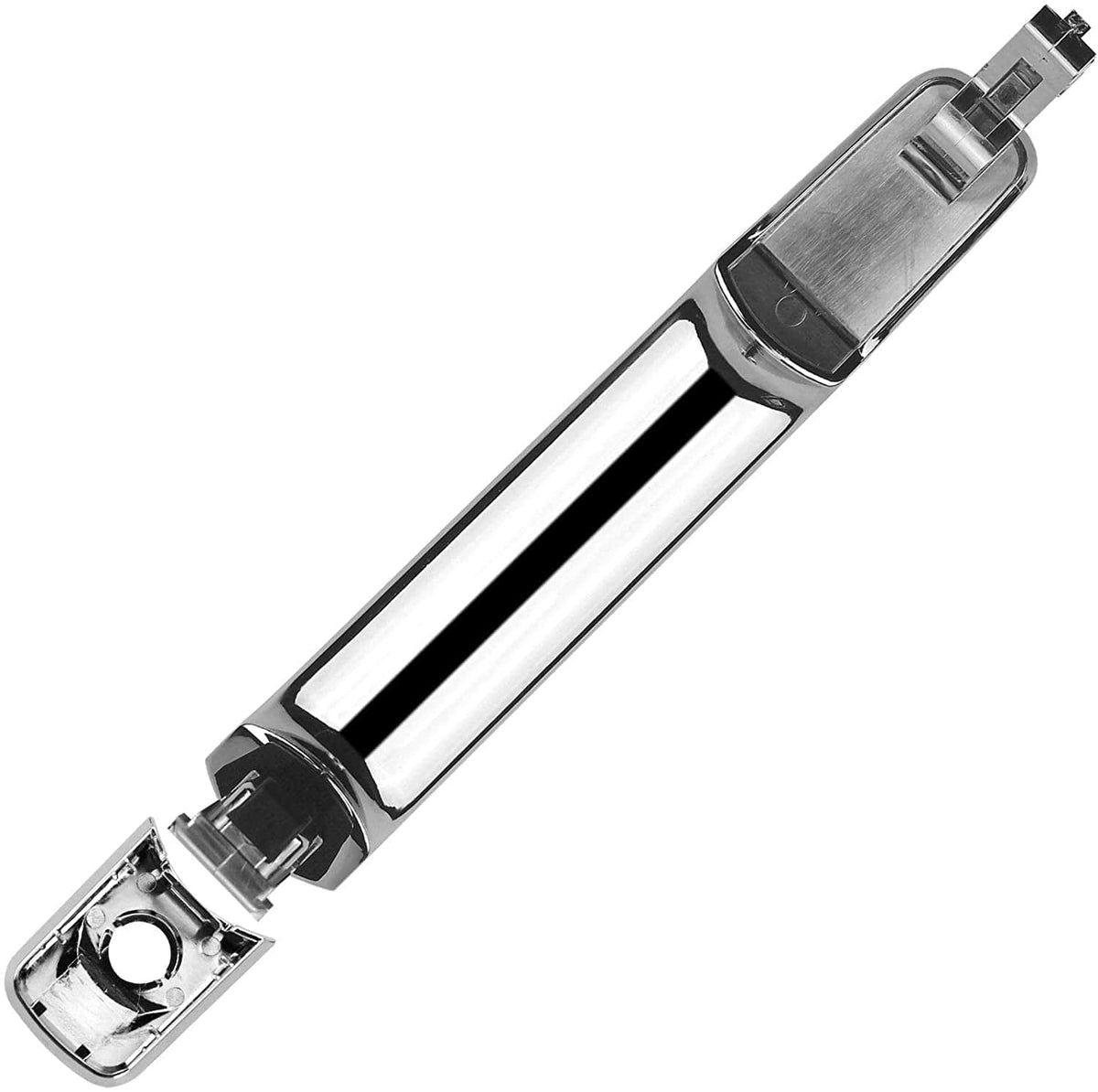 Front Left Exterior Door Handle Fits for Nissan Murano/Rogue, Infiniti FX35/FX45/G35, Driver Outside Side Car Door Handle w/ Keyhole Chrome