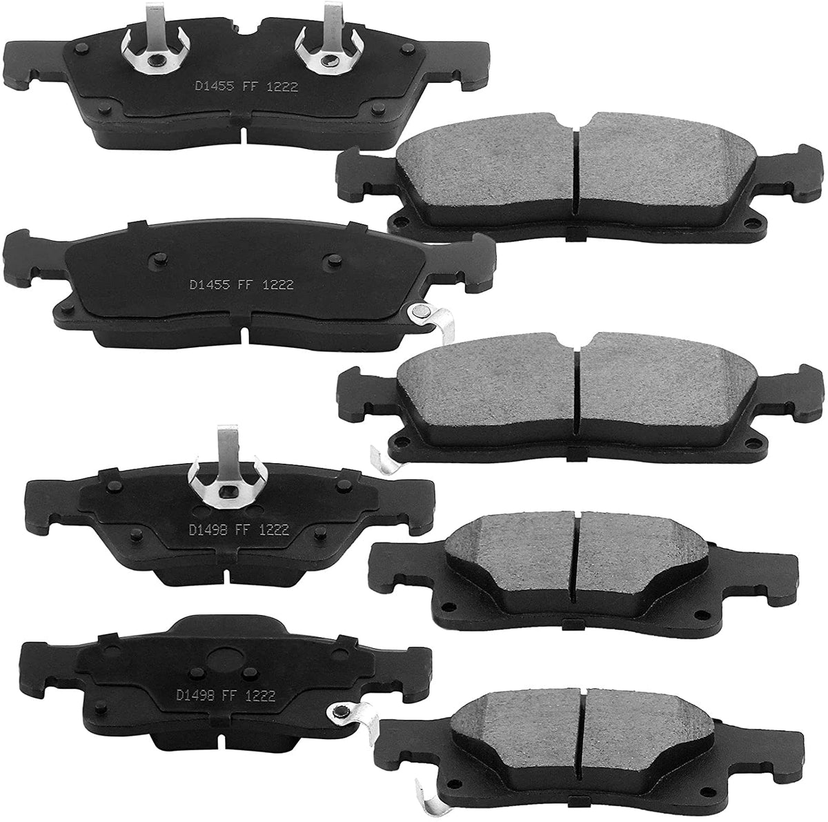 MotorbyMotor 350mm Front & Rear Drilled & Slotted Disc Brake Rotors + Ceramic Pads + Cleaner & Fluid 2011-2019 Dodge Druango (V8 5.7L), 2011 - 2019 Jeep Grand Cherokee (Excluding SRT Models)