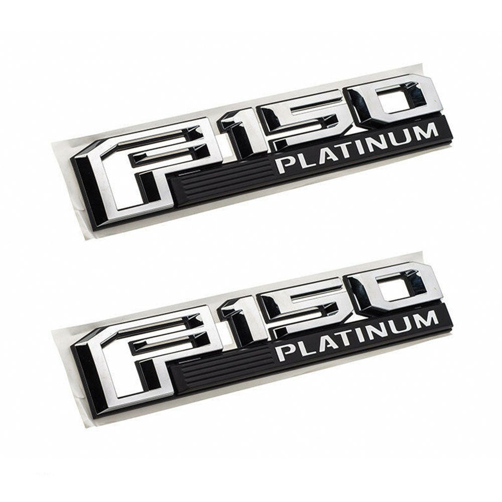 Ford F-150 Platinum Fender Emblem OEM Parts Chrome 2PC