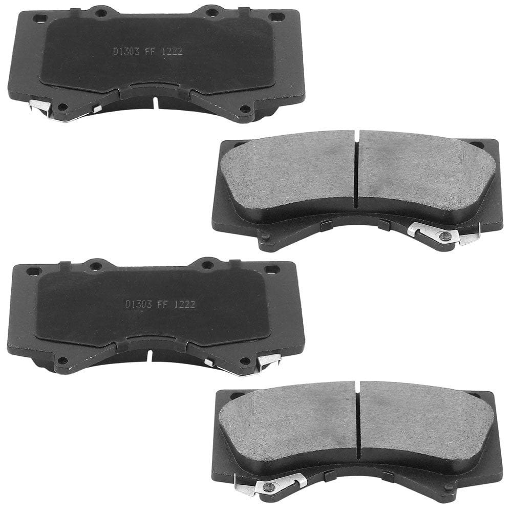 Front Drilled & Slotted Disc Brake Rotors + Ceramic Pads Fits for 17-19 Lexus LX570, 16-20 Toyota Land Cruiser, 08-20 Toyota Sequoia, 07-20 Toyota Tundra