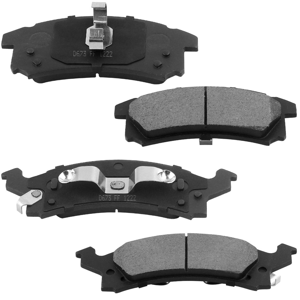 Front Brake Rotors & Pads + Cleaner & Fluid Fit Buick Skylark, Chevy Beretta Cavalier Corsica, Oldsmobile Achieva Cutlass Calais