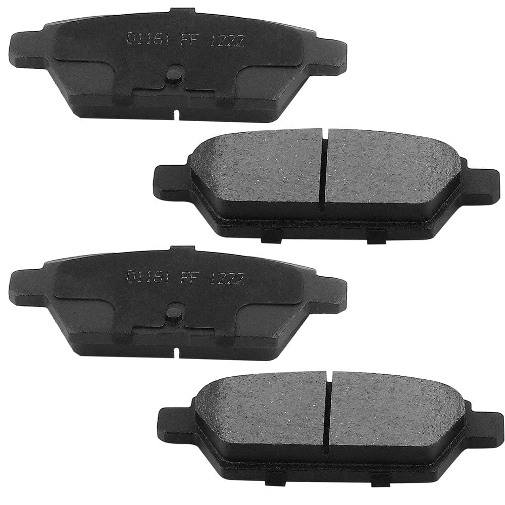 MotorbyMotor Rear Brake Rotors & Brake Pad Kit 280mm Drilled & Slotted Design Fits for Ford Fusion, Lincoln MKZ Zephyr, Mazda 6, Mercury Milan