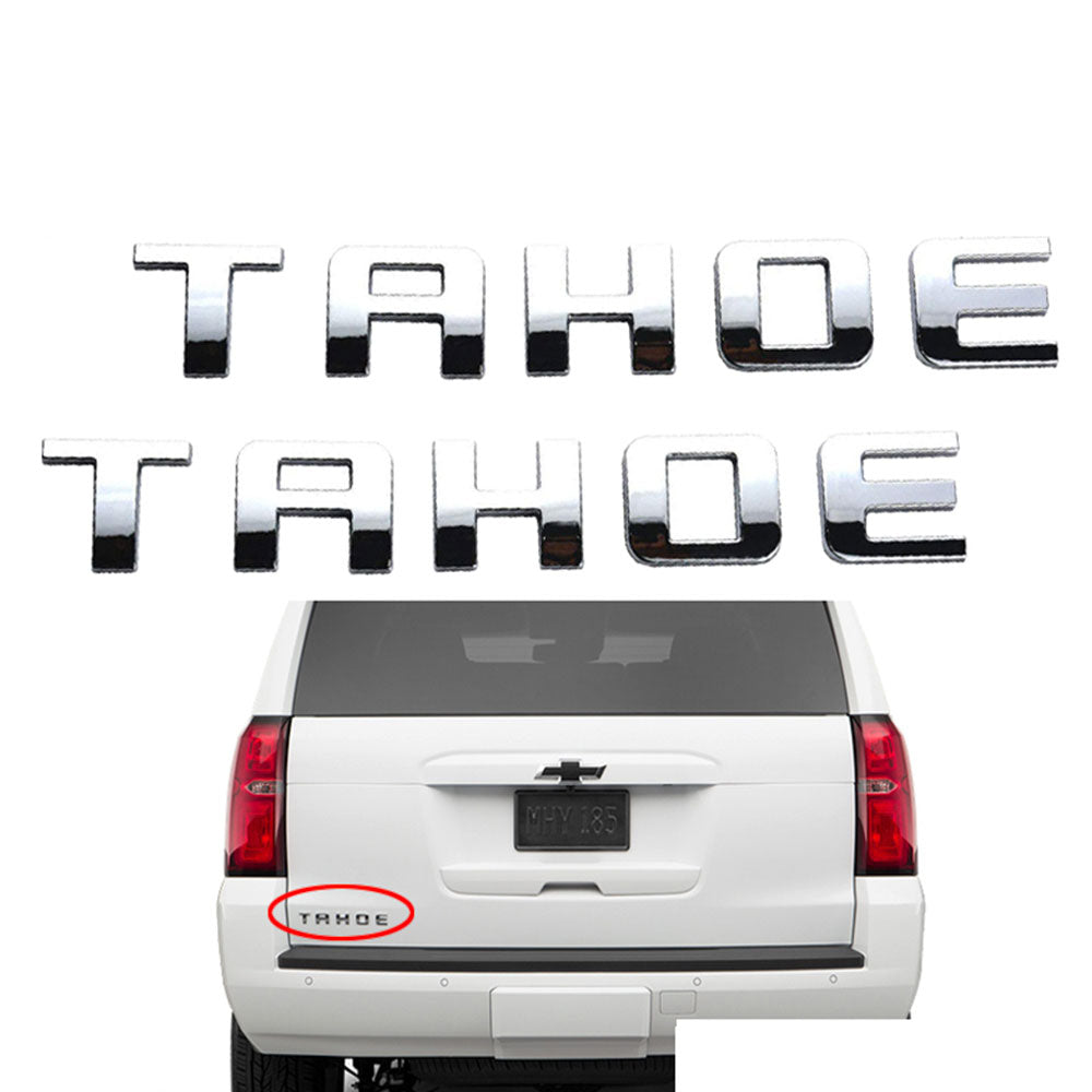 Chevrolet TAHOE Nameplate Emblems Letter 3D Badge Chrome 2PC