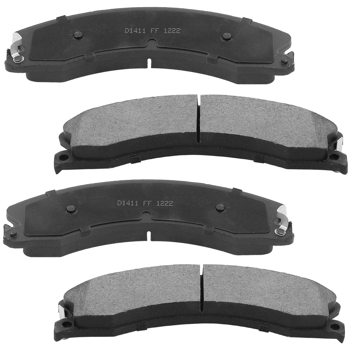 Rear Drilled Brake Rotors + Ceramic Brake Pads w/Cleaner & Fluid Replacement for Chevrolet Silverado 2500HD 3500HD Suburban (3500HD), GMC Sierra 2500HD 3500HD