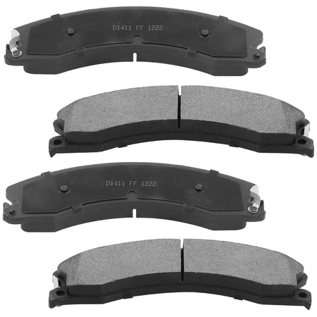 Rear Drilled Brake Rotors + Ceramic Brake Pads w/Cleaner & Fluid Replacement for Chevrolet Silverado 2500HD 3500HD Suburban (3500HD), GMC Sierra 2500HD 3500HD