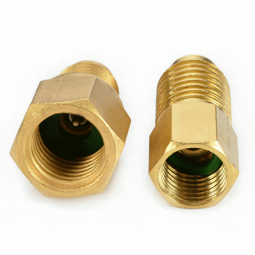 Car AC Fitting Conversion Adapters R12 To R134a R134a to R12 Copper Vacuum Pump