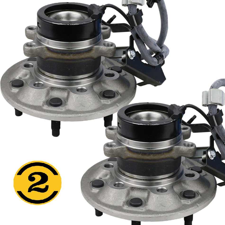 MotorbyMotor Front Wheel Bearing Fit 2006-2008 Isuzu I-280 I-290 I-370, 2004-2008 GMC Canyon Chevy Colorado Wheel Hub w/ABS, 6 Lugs,RB515104+RB515105