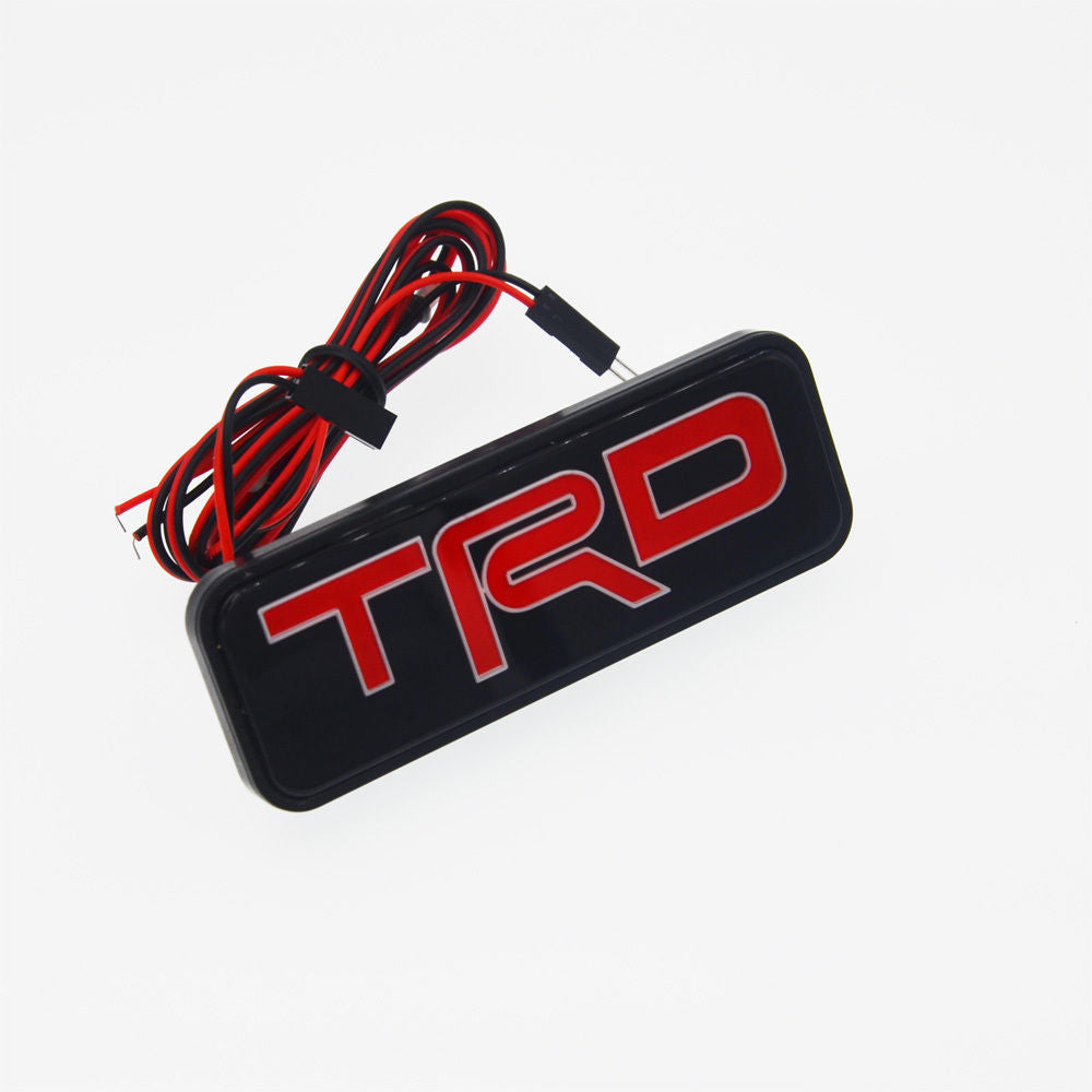 TRD LED Red Emblem Car Front Grill Grille Badge For Toyota Camry Corolla Yaris