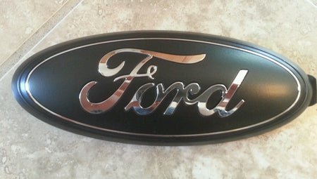Ford emblem 9" w/o backup camera 2010-2014 matte black