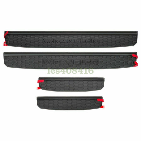 MOPAR 4 Door Black Molded Door Sill Guards for 18-21 JEEP WRANGLER (JL)