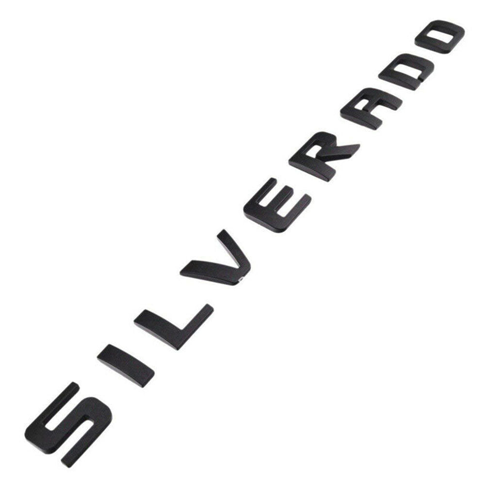 Chevy SILVERADO Emblem letter Badge Gloss Black