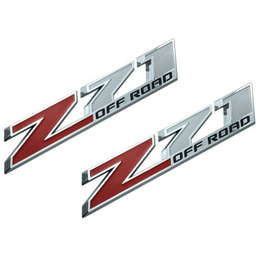 Silverado Z71 OFF ROAD Emblem badges GM Chevy 3D Decal Sticker