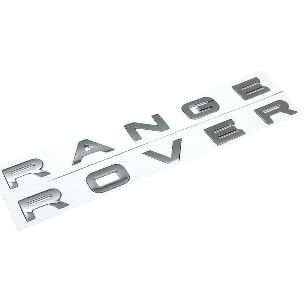 New Matte Chrome Range Rover Letters Hood Trunk Tailgate Emblem Badge Nameplate